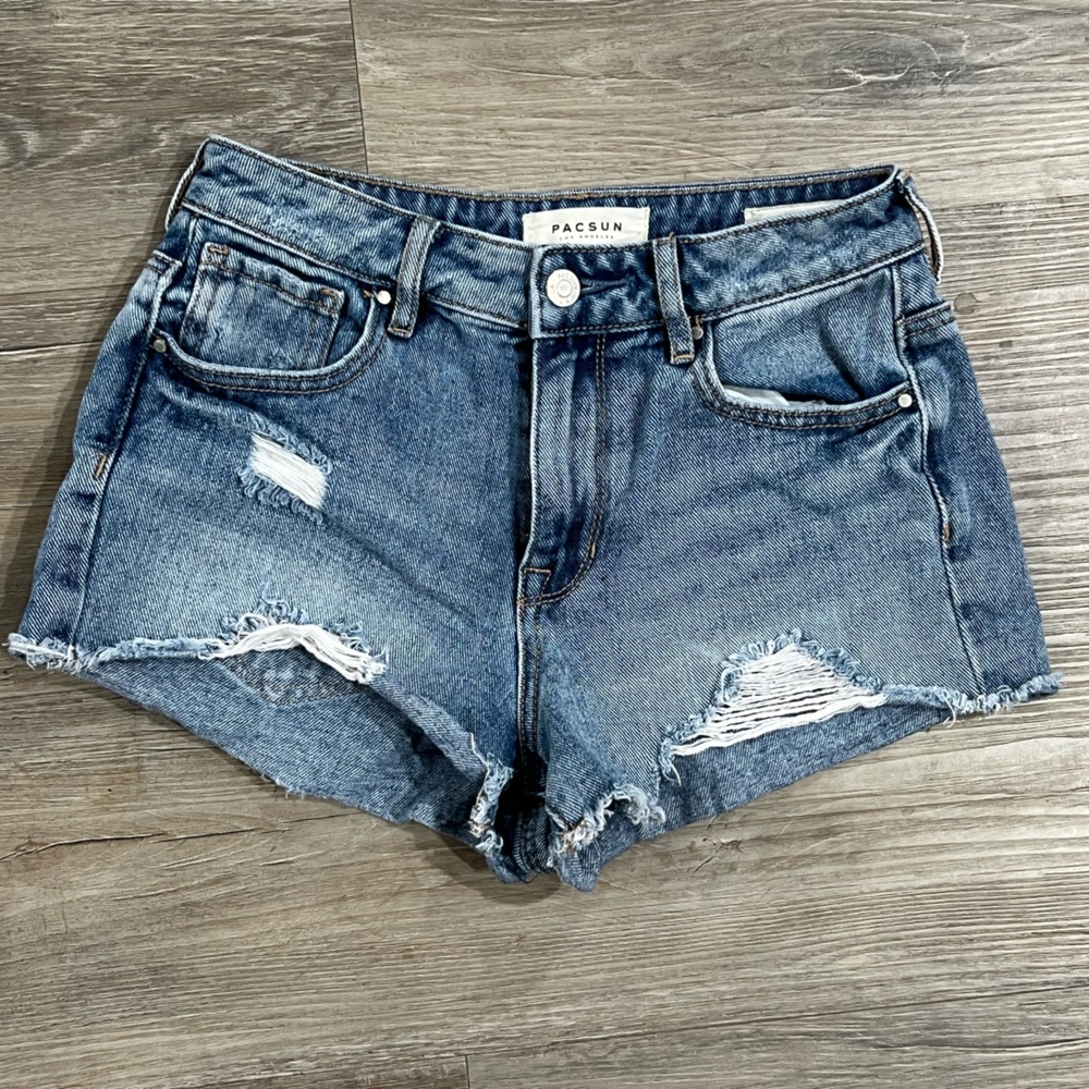 PacSun high rise denim shorts